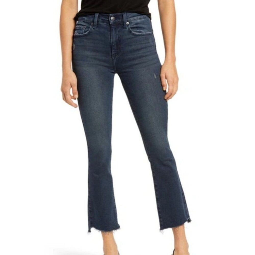 Pistola Size 28 Lennon High Rise Crop Boot Jean Raw Hem in Before Sunrise